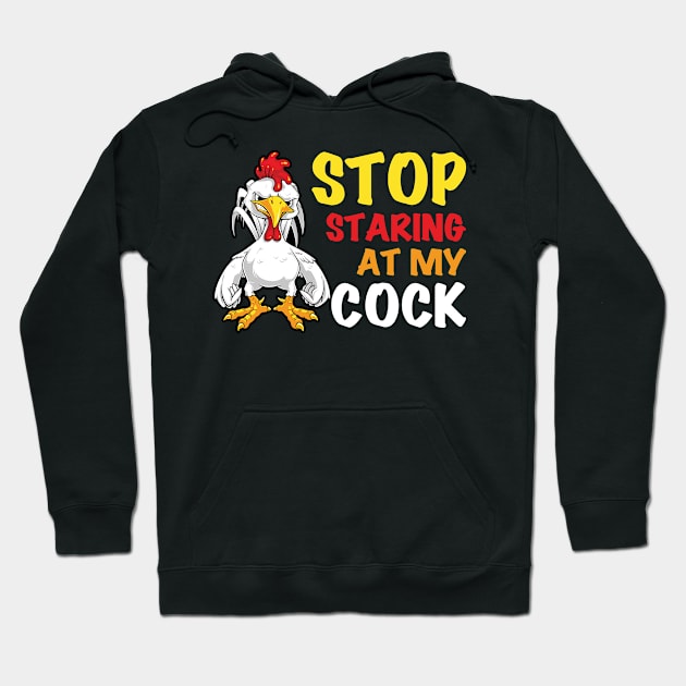 Stop Staring At My Cock Hoodie by Murder By Text